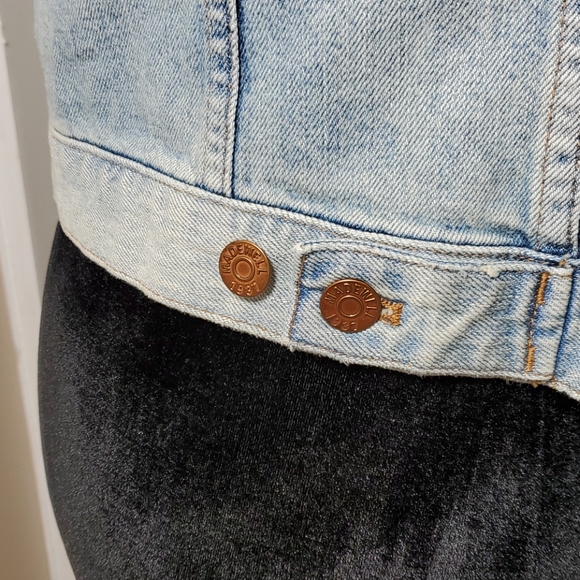 NWT Madewell Light Wash Denim Jean Vest - Picture 6 of 12